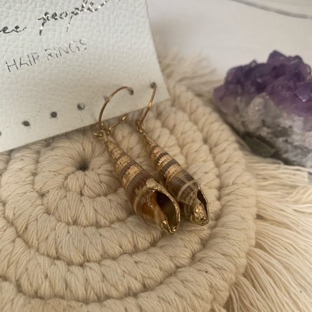 FREE PEOPLE | Shell Hair Rings - 1 pair - Picture 3 of 5